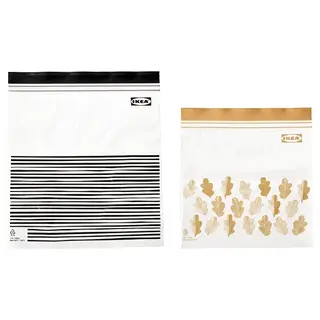 ISTAD resealable bag, patterned black/yellow, 2.5/1.2 l