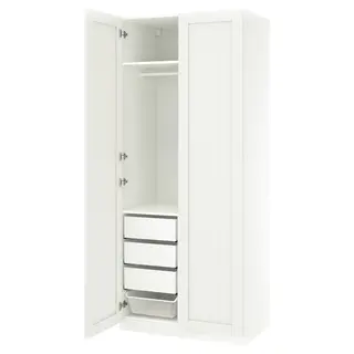 PAX / GULLABERG wardrobe combination, white/white, 100x60x236 cm