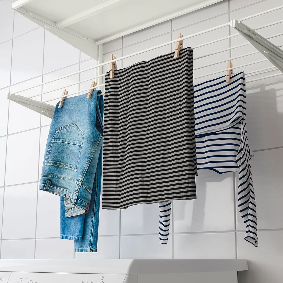 BOAXEL Laundry combination, white, 227x40x101 cm