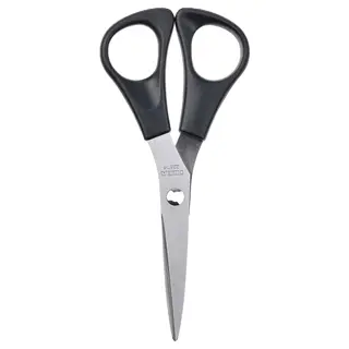 MÅNÖGA scissors, stainless steel/black, Length 14 cm