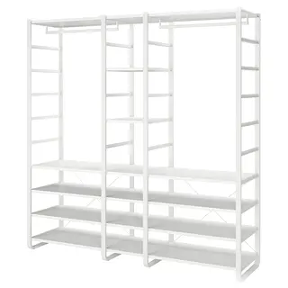 ELVARLI wardrobe combination, white, 205x55x216 cm