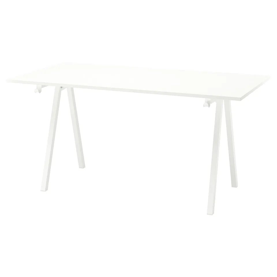 TROTTEN Desk, white, 160x80 cm