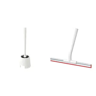 BOLMEN/LILLNAGGEN set: toilet brush/holder + squeegee