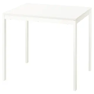 VIHALS extendable table, white, 84/120x74 cm