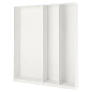 PAX 3 wardrobe frames, white, 200x35x236 cm