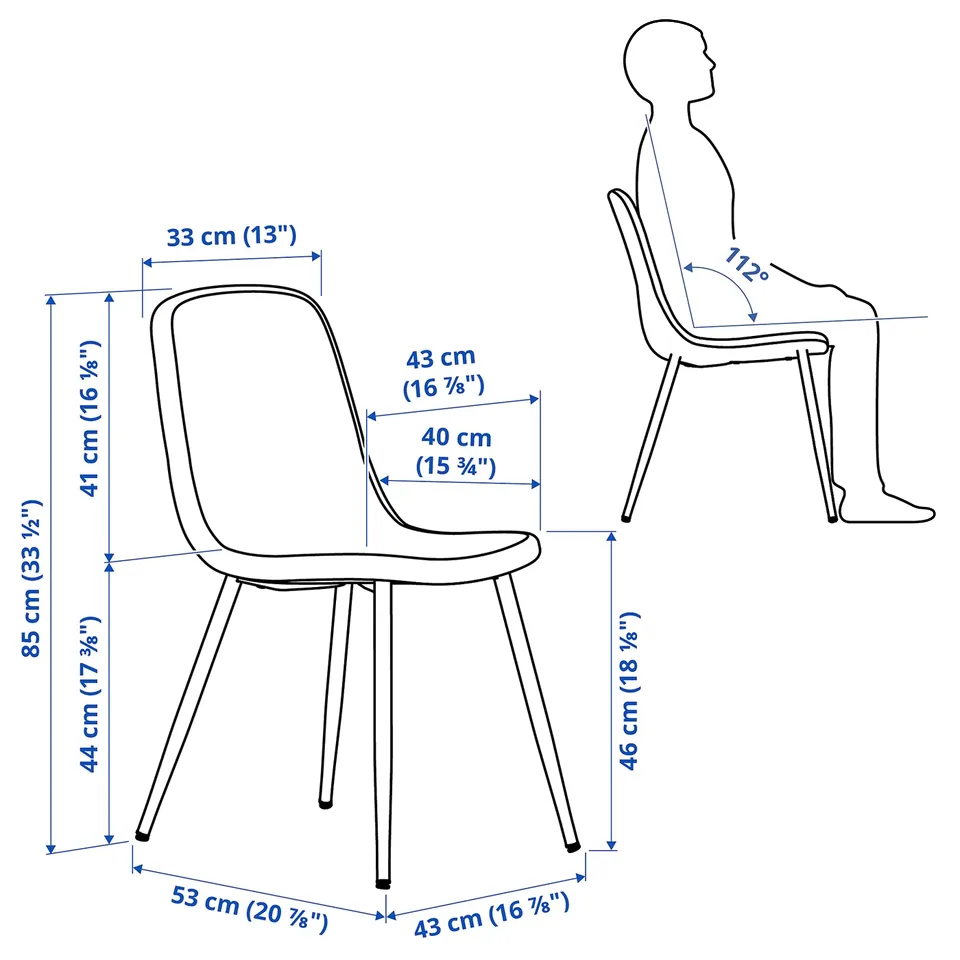 Illustration with measurements for the product: ÅLHULT.