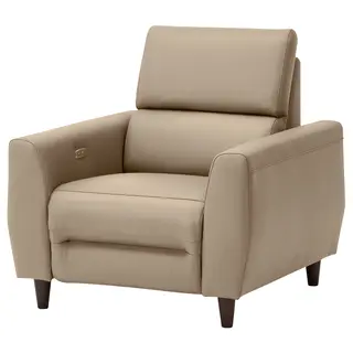 RULLERUM recliner, electric, Grann/Bomstad beige, Depth 94 x Width 97 cm