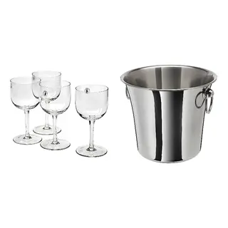 SOLDRÄNKT/STOCKHOLM set: wine glass + wine cooler