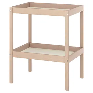 SNIGLAR changing table, birch/white, 72x53 cm