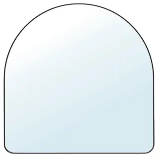 LINDBYN mirror, black, 80x80 cm