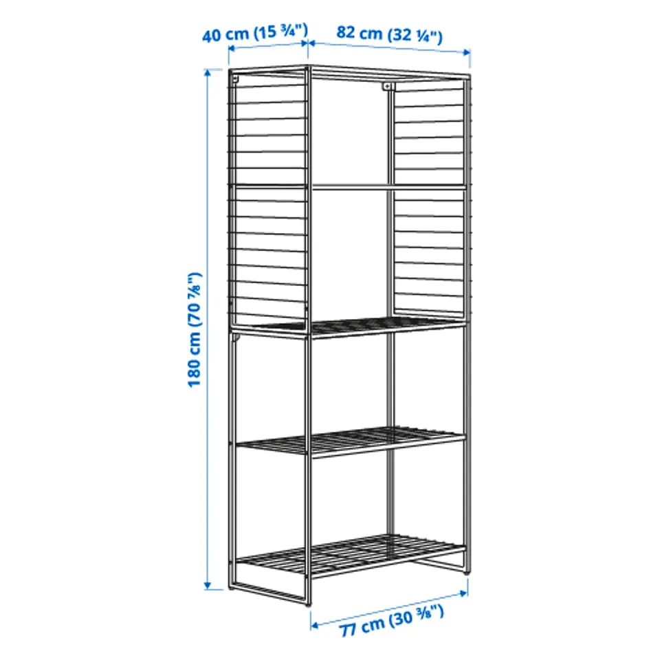 Illustration with measurements for the product: JOSTEIN.
